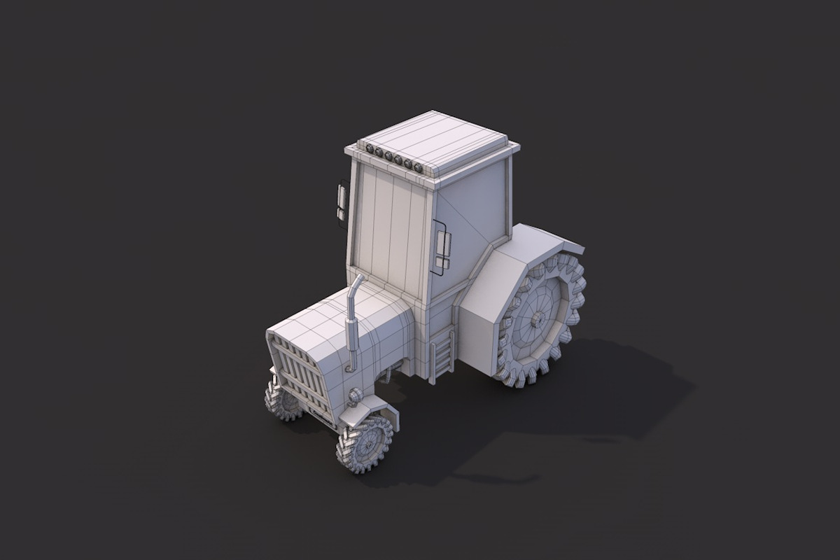 Low Poly Tractor, a Cars & Vehicle 3D Model by CreativeeArt (Photo 5 of 8)