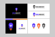 Set of Idea boost Logo designs, a Branding & Logo Template by Lucky Creative (Thumbnail 4 of 5)