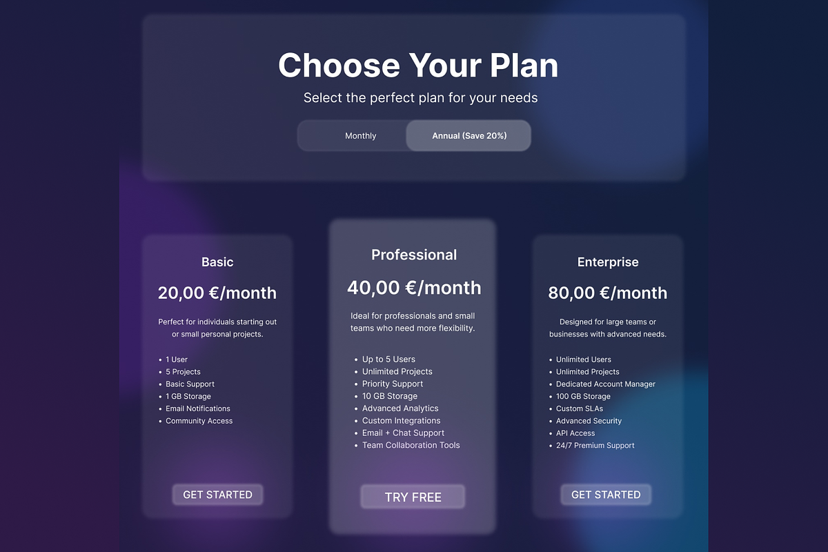 GlassCore Pro – Figma UI Template, an UI Kit Template by OzQ (Photo 4 of 16)