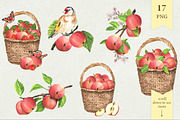 Apple Orchard Watercolor Clipart, a Food Illustration by ElenaValeto (Thumbnail 6 of 13)