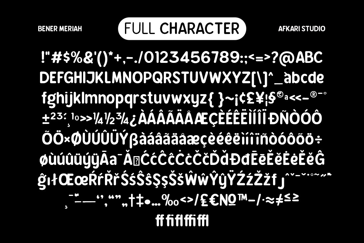 Bener Rounded - Sans Serif Rounded D, a Sans Serif Font by Afkari Studio (Photo 6 of 12)
