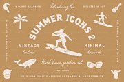 Summer Icons 2 Hand Drawn Graphics, an Icon by BirDIY Design (Thumbnail 1 of 7)
