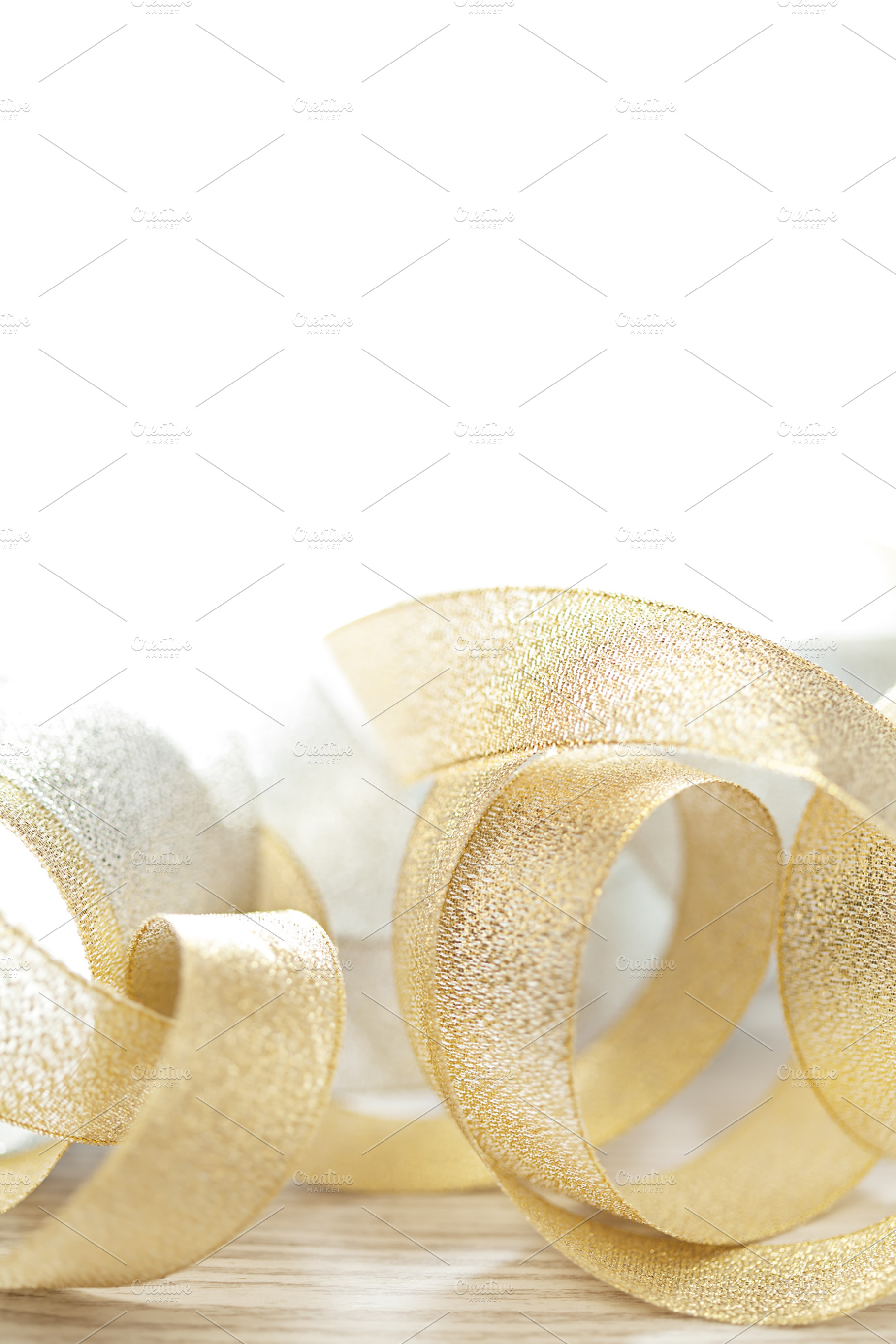 Abstract light golden ribbon backgro