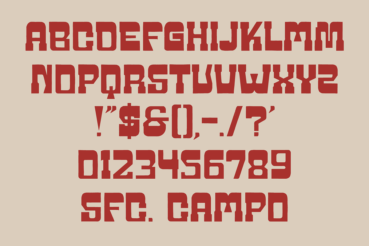 SFC Campo 1998, a Slab Serif Font by Skilline Supply Co. (Photo 4 of 5)