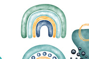 Watercolor rainbow clip art, an Illustration by Natalya_Mona_Art (Thumbnail 5 of 9)