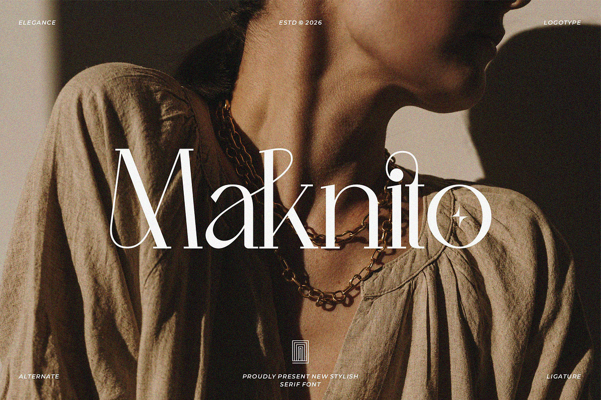 Maknito || Luxurious Serif Font, a Serif Font by Ermedia Studio (Photo 1 of 10)