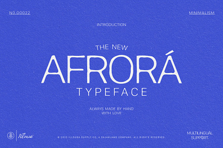 Afrora | Vintage Print Font, a Handwritten Font by Illousa