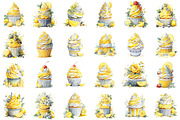 Whimsical Fruits Lemon Cupcake Clipa, an Illustration by designcity5 (Thumbnail 2 of 5)