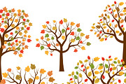 Autumn trees, Fall clipart, a Seasonal Illustration by Pravokrugulnik (Thumbnail 2 of 2)