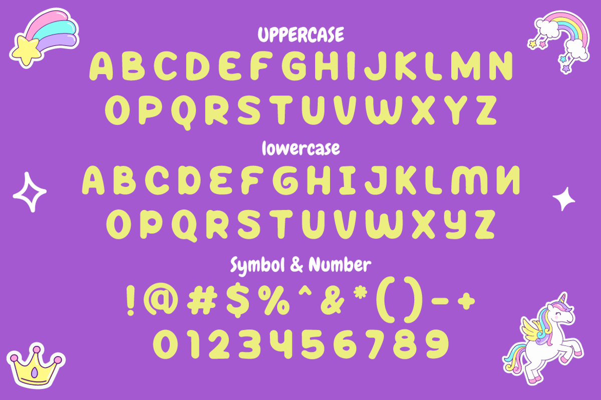 Peppy Pegasus -  Quirky Unicorn Font, a Font by PutraCetol Studio (Photo 6 of 10)