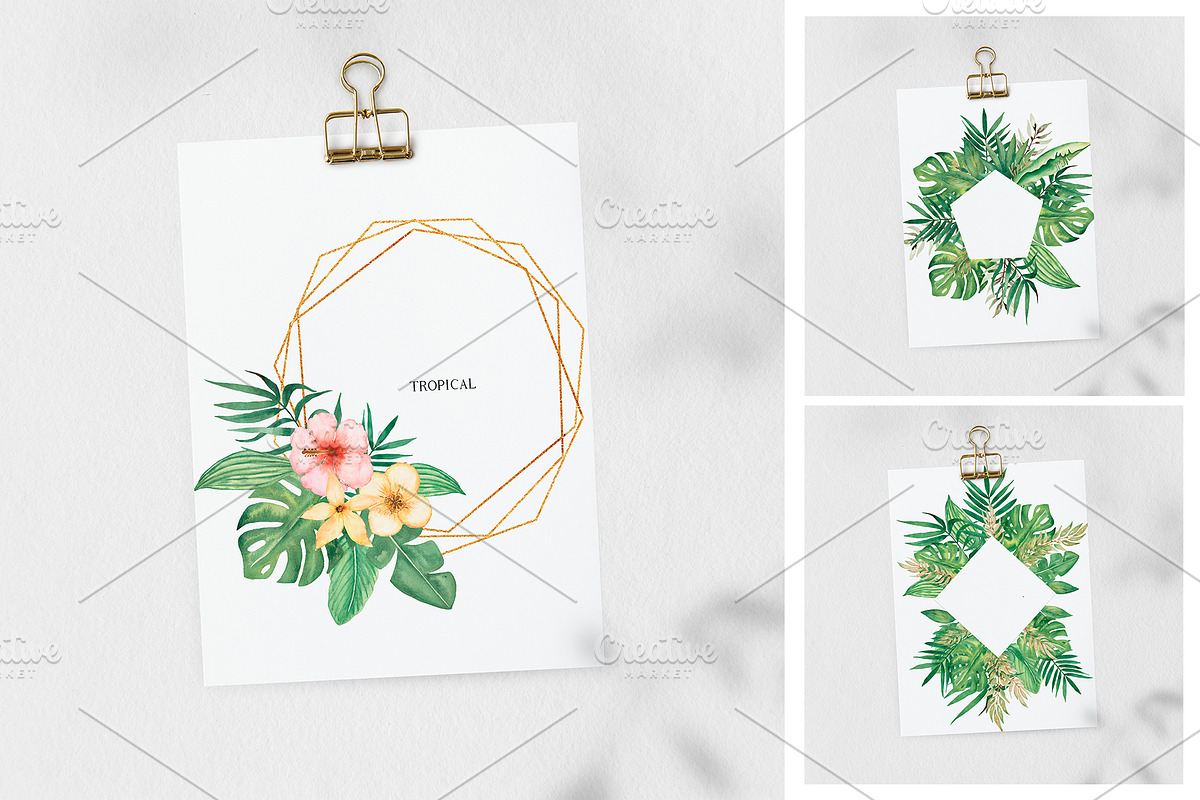 Watercolor Tropical Leaves, a Decorative Illustration by MayaNavits (Photo 8 of 12)