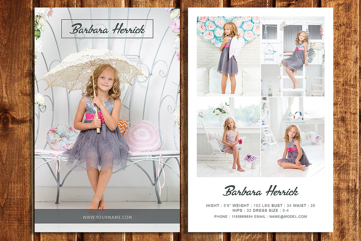 Modeling Comp Card V02, a Card Template by Madhabi Studio