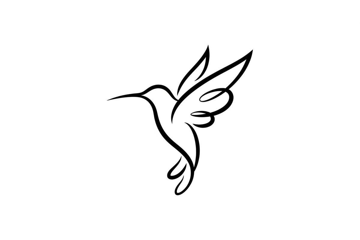 Hummingbird Line Art SVG Bundle, an Illustration by yasushie (Photo 15 of 31)