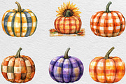 Plaid Pumpkin Clipart, an Illustration by Black Bird Studio (Thumbnail 4 of 6)