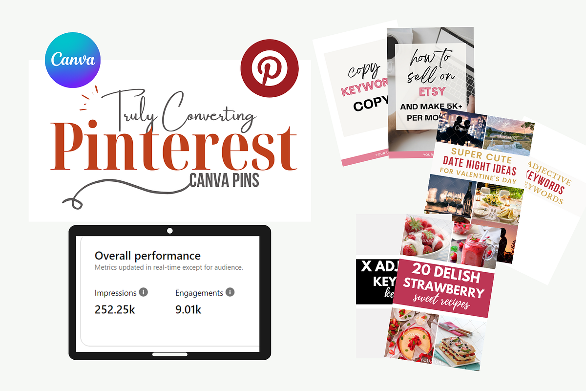 15 High-Converting Pinterest Pins, a Social Media Template by Kaleidokika (Photo 1 of 6)