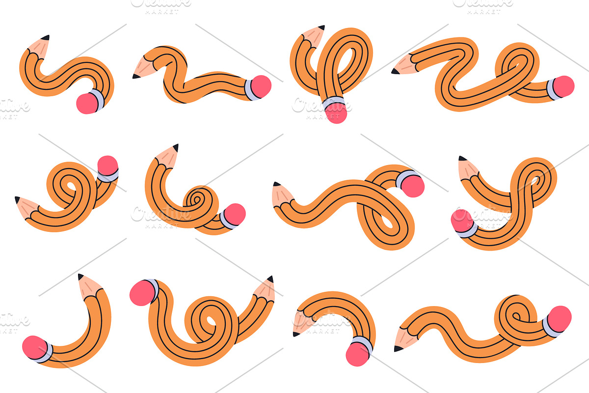 Twisted funny pencils, an Object Graphic by Torontotokio (Photo 3 of 6)