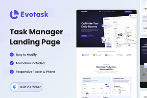 Evotask - Framer Template