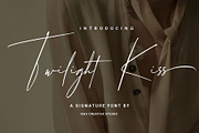 Twilight Kiss - A Sgnature Font, a Handwritten Font by RHD Creative Studio (Thumbnail 1 of 10)
