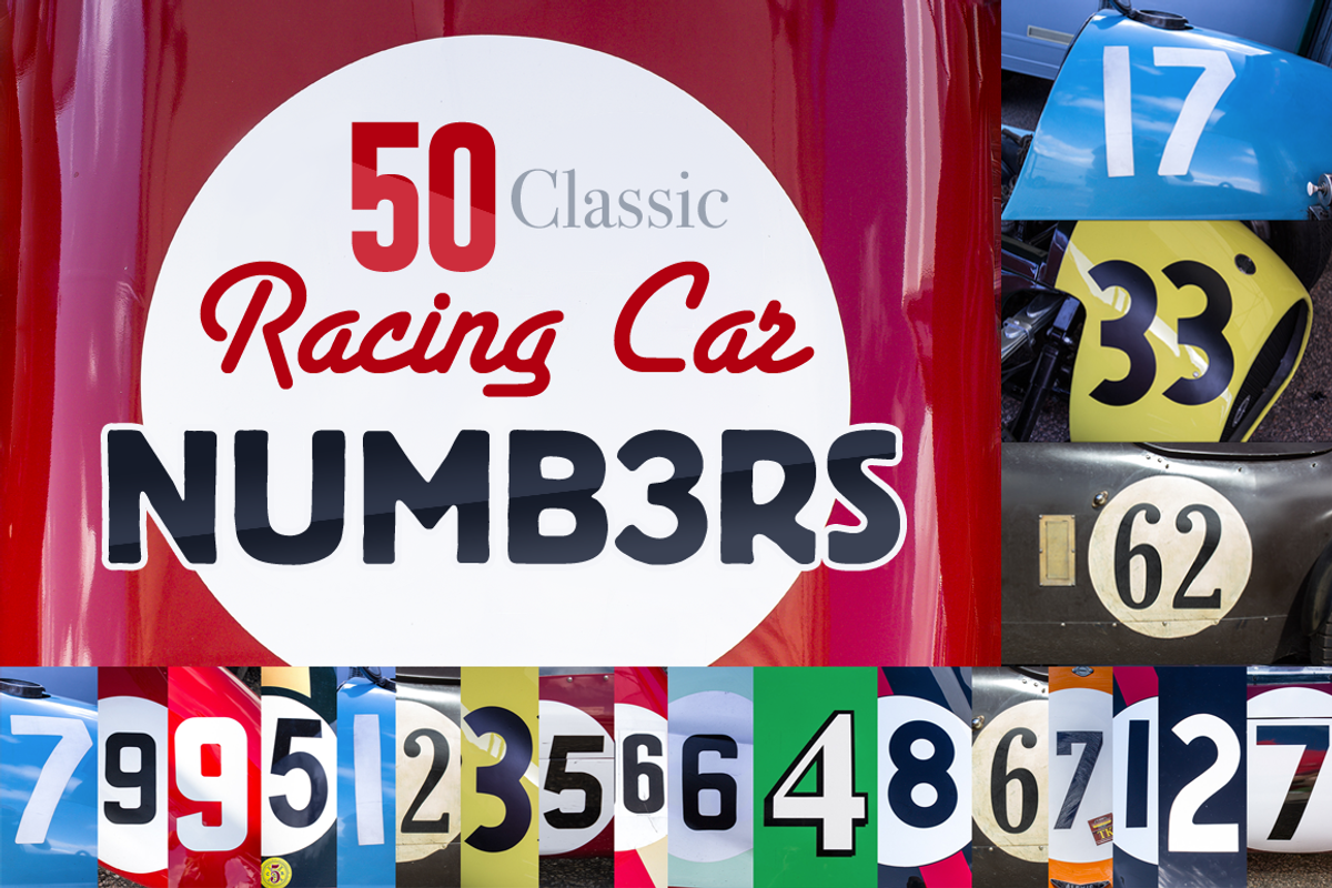 50 HR Classic Race Car Numbers