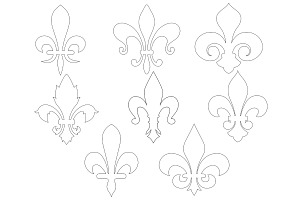 Fleur De Lis Set 1 Procreate Brush