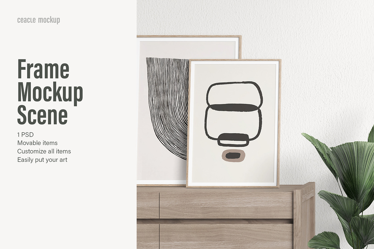 Frame Scene Mockup - A and B series, a Print Template by Ceacle Mockup (Photo 1 of 2)