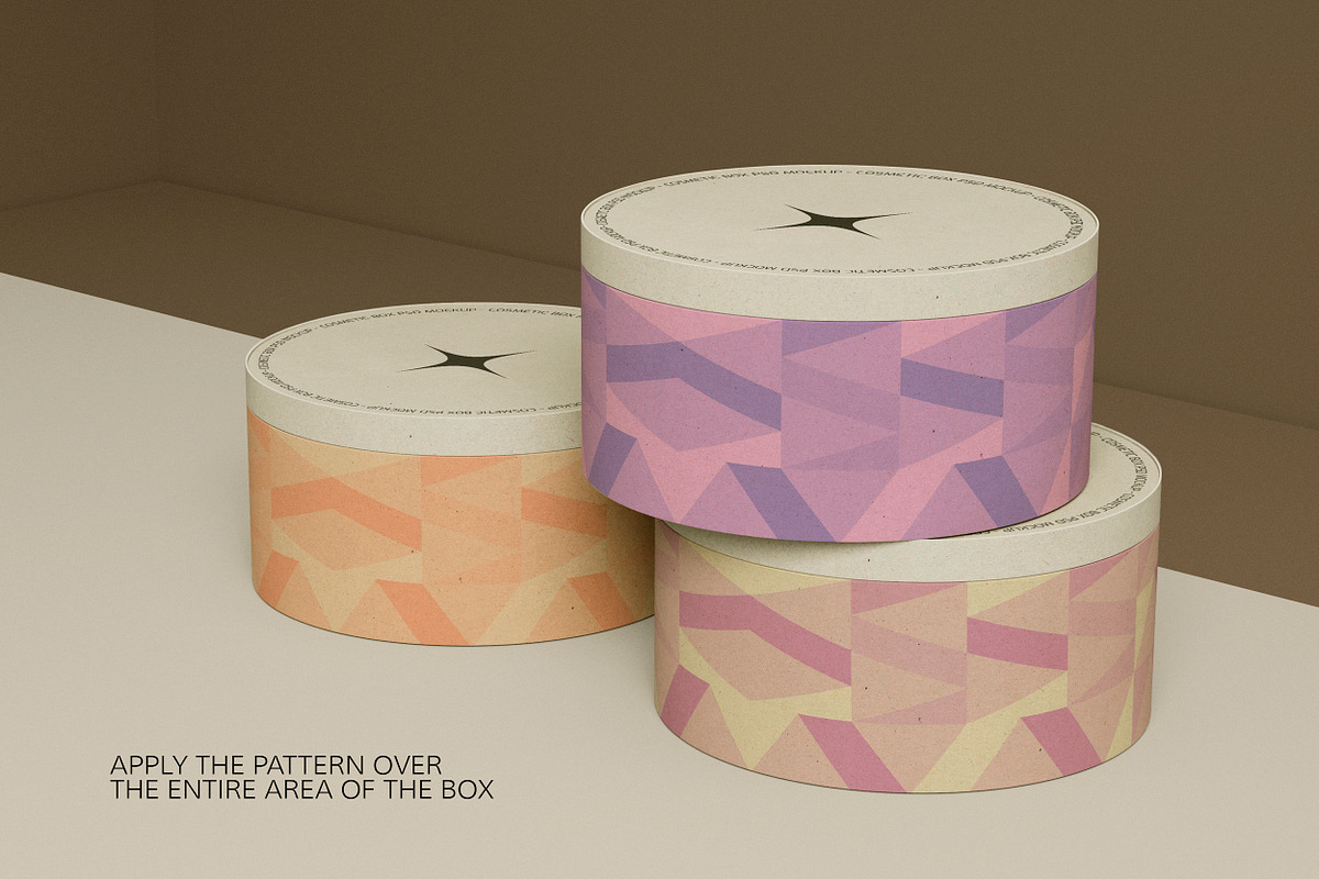 3 Round Boxes PSD Mockup, a Product Mockup by softulka (Photo 6 of 7)