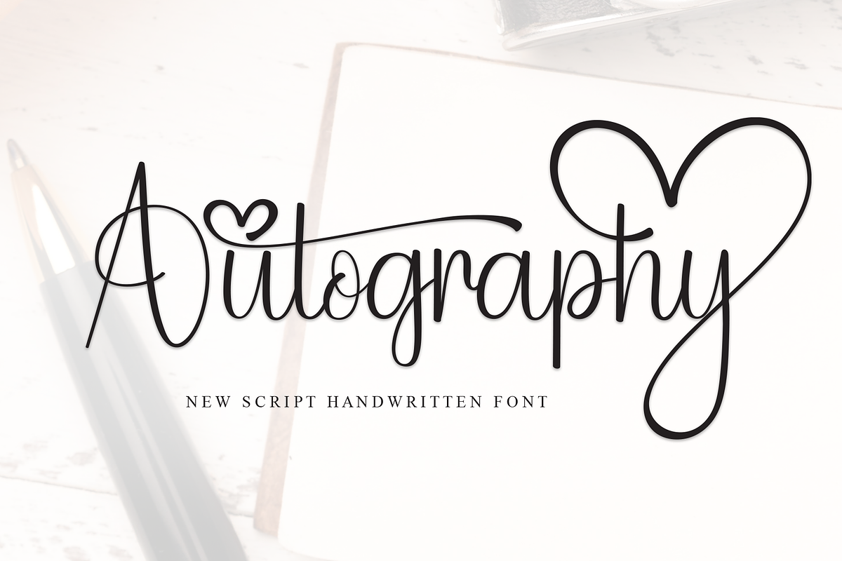 Autography | Script Font, a Handwritten Font by Scratchones (Photo 1 of 9)