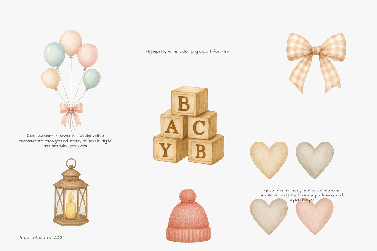 dreamy set of baby bears nursery, a Decorative Illustration by Pink Studio Art (Photo 5 of 9)