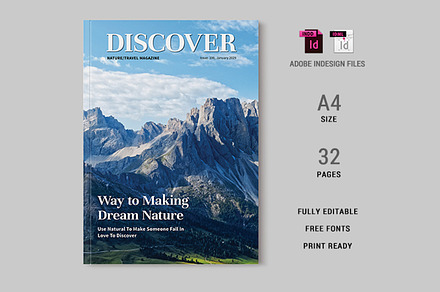 Travel Magazine Template, a Magazine Template by xtratimebd