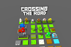 Crossy Road Style Game Voxel Assets