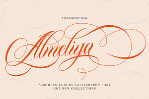 Almeliya, a Script Font by IM Studio