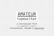Amateur Typewriter monospaced font, a Sans Serif Font by Ana's Fonts (Thumbnail 1 of 10)