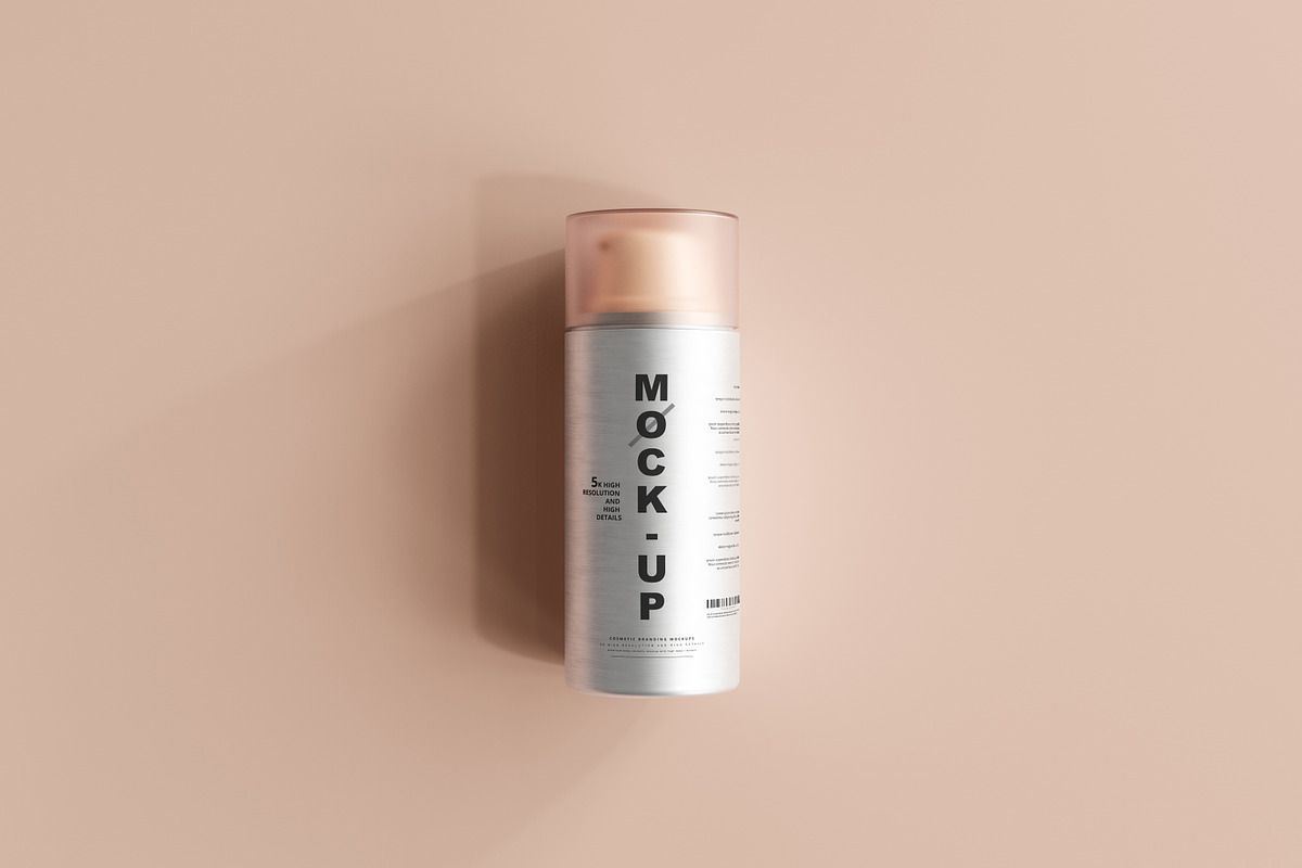 Aluminum Cosmetic Mockup Bundle, a Cups & Container Mockup by pmvch (Photo 169 of 206)