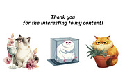 Watercolor Autumn Cat Clipart Bundle, an Animal Illustration by InkyQueenArt (Thumbnail 5 of 5)
