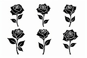 set of vector roses silhouettes, an Illustration by Amazin_art (Thumbnail 13 of 17)