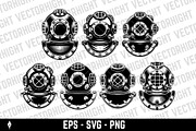 Vintage deep sea diver helmet, an Object Illustration by Vectorhight (Thumbnail 1 of 4)