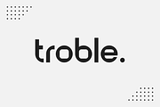 Troble Unique Sans Typeface, a Sans Serif Font by Artiveko (Thumbnail 1 of 7)