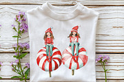 Cute Holiday Girls Funny Christmas, an Illustration by CraftArtStudio (Thumbnail 4 of 6)