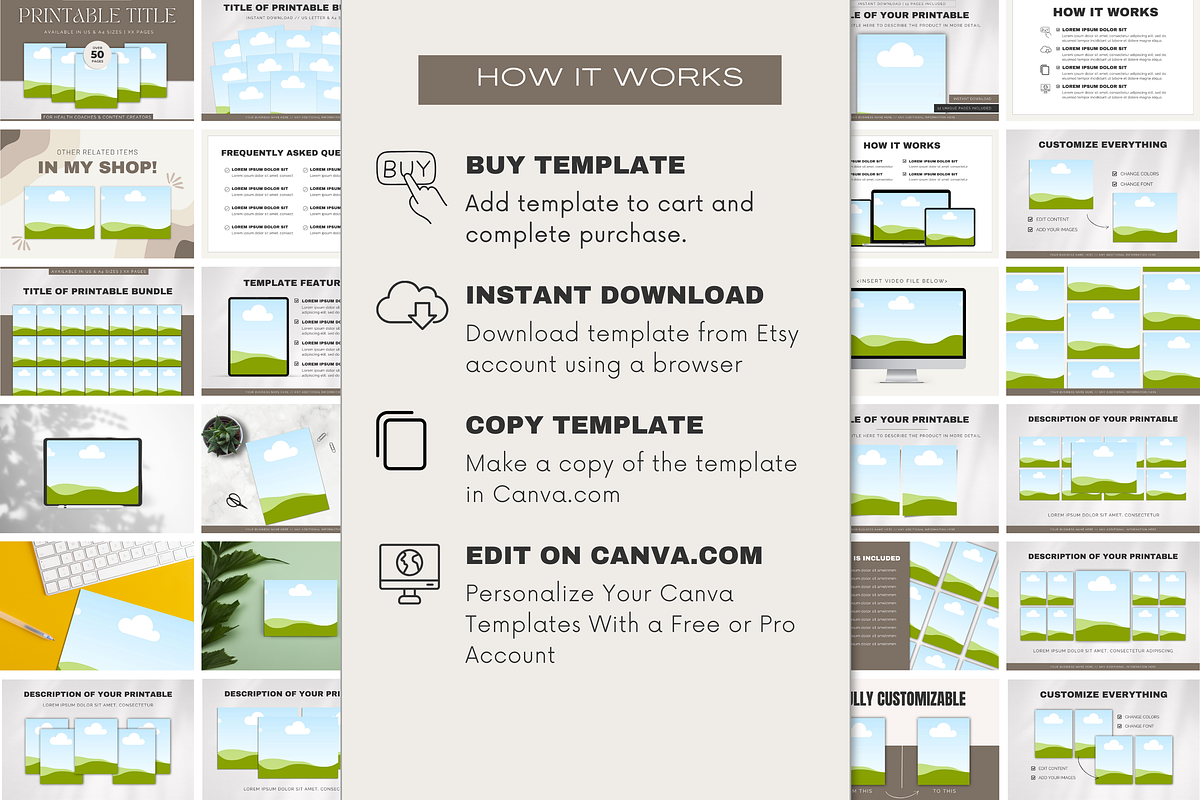 PLR Printable Templates | Planners, a Branding & Logo Template by Designs by Darowan (Photo 9 of 10)