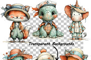 Whimsical Summer Woodland Animals, an Illustration by one-touch (Thumbnail 12 of 13)