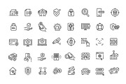 Security Icons. Safety symbols, an Outline Icon by Tettygreen (Thumbnail 1 of 2)