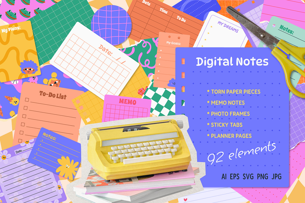 250+ Funky Digital Planner Kit, a Decorative Illustration by IuliiaSavko (Photo 2 of 22)