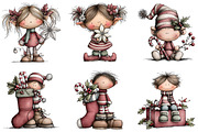 Whimsical Elf Clipart, an Illustration by DreamArtGraphic (Thumbnail 3 of 6)