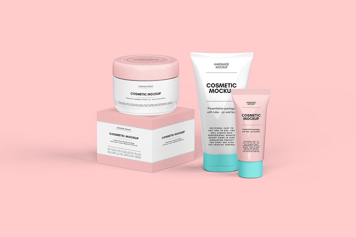 Cosmetic Set Mockups v2 - 8 views, a Packaging Mockup by Illusiongraphic (Photo 7 of 14)