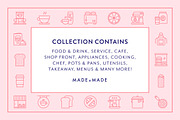 Cafe Line Icons, an Outline Icon by Made by Made (Thumbnail 2 of 7)