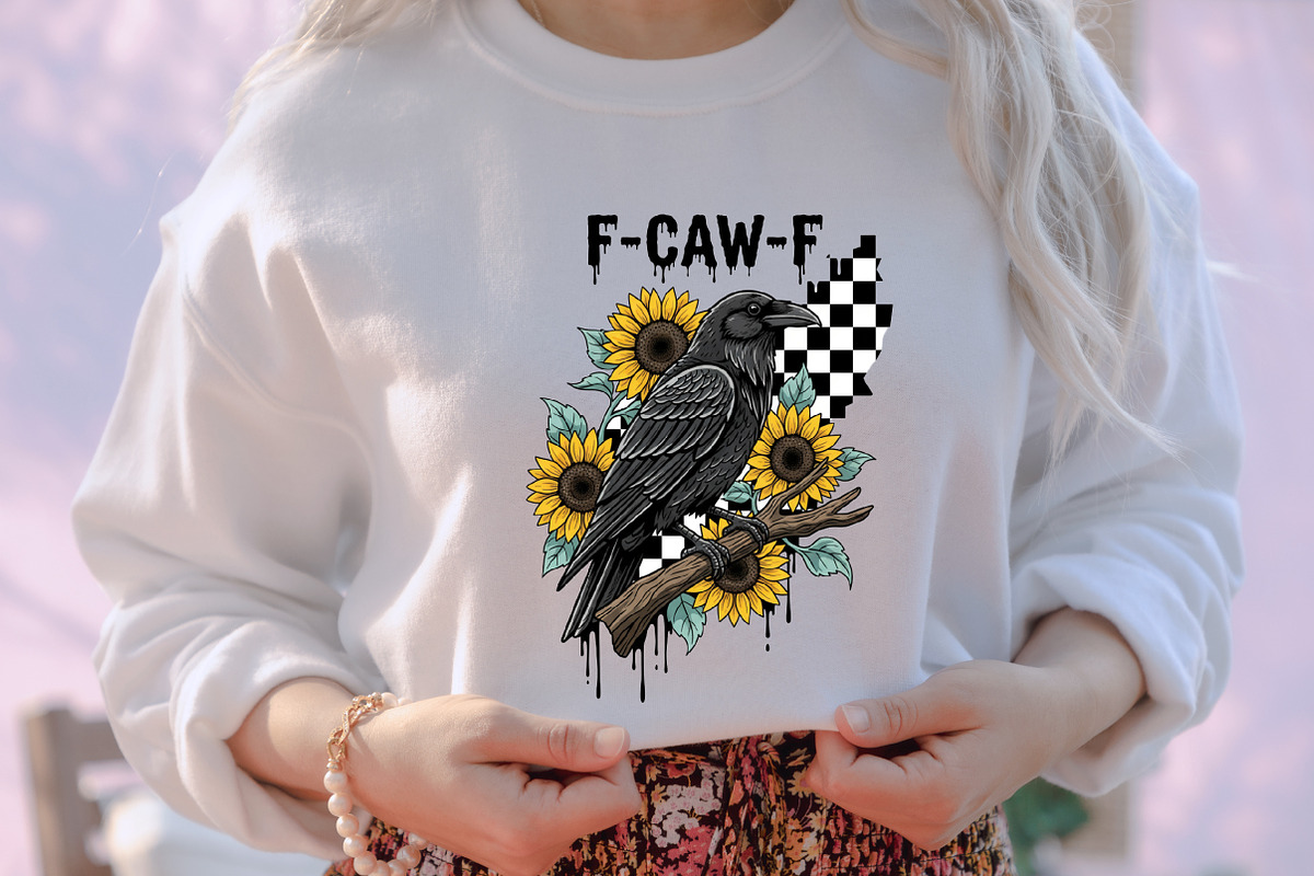 Crow Raven PNG, F-CAW-F Funny Hallow, an Illustration by designcity5 (Photo 4 of 8)