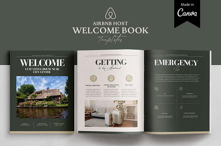 Airbnb Welcome book template CANVA