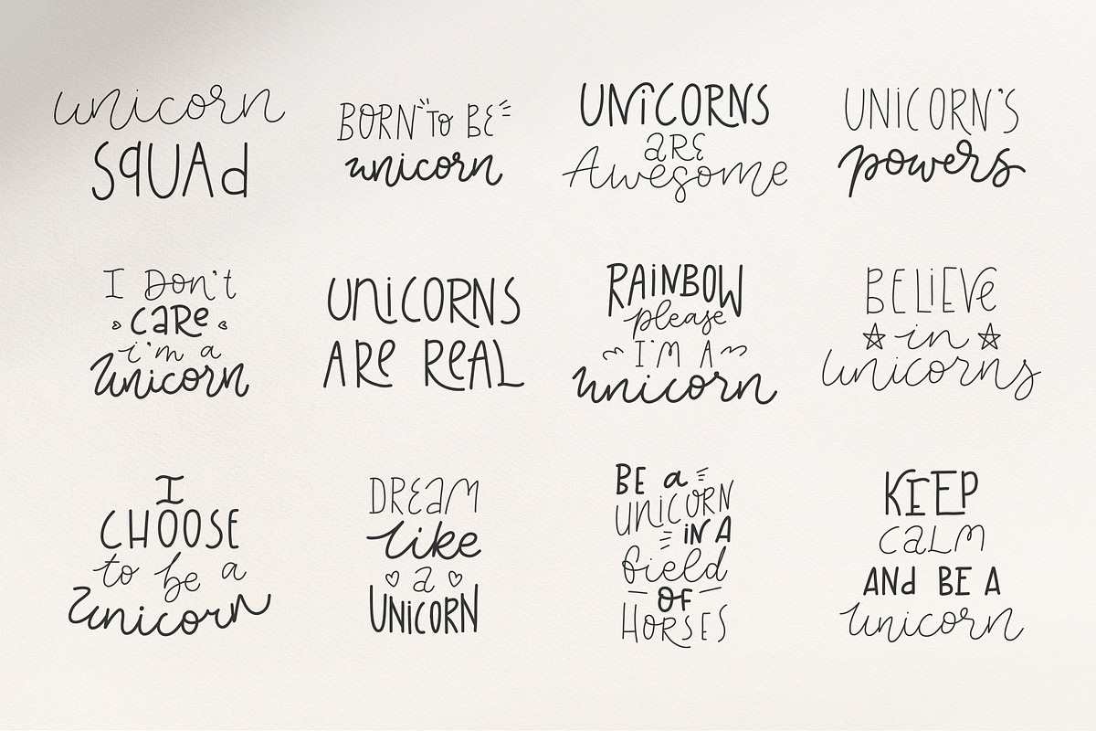 Cute unicorns, elements and quotes, an Animal Illustration by Mariart_i (Photo 4 of 8)