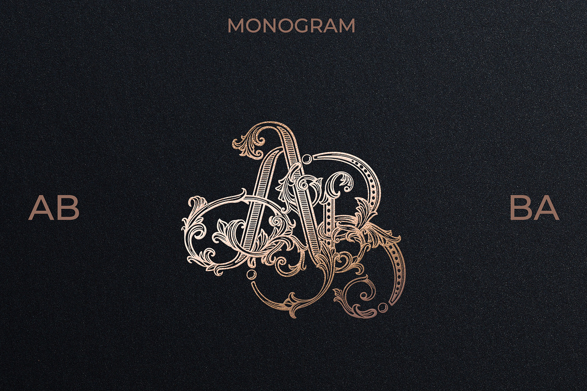 AB BA Wedding Monogram Logo, a Branding & Logo Template by LogoAV (Photo 1 of 8)