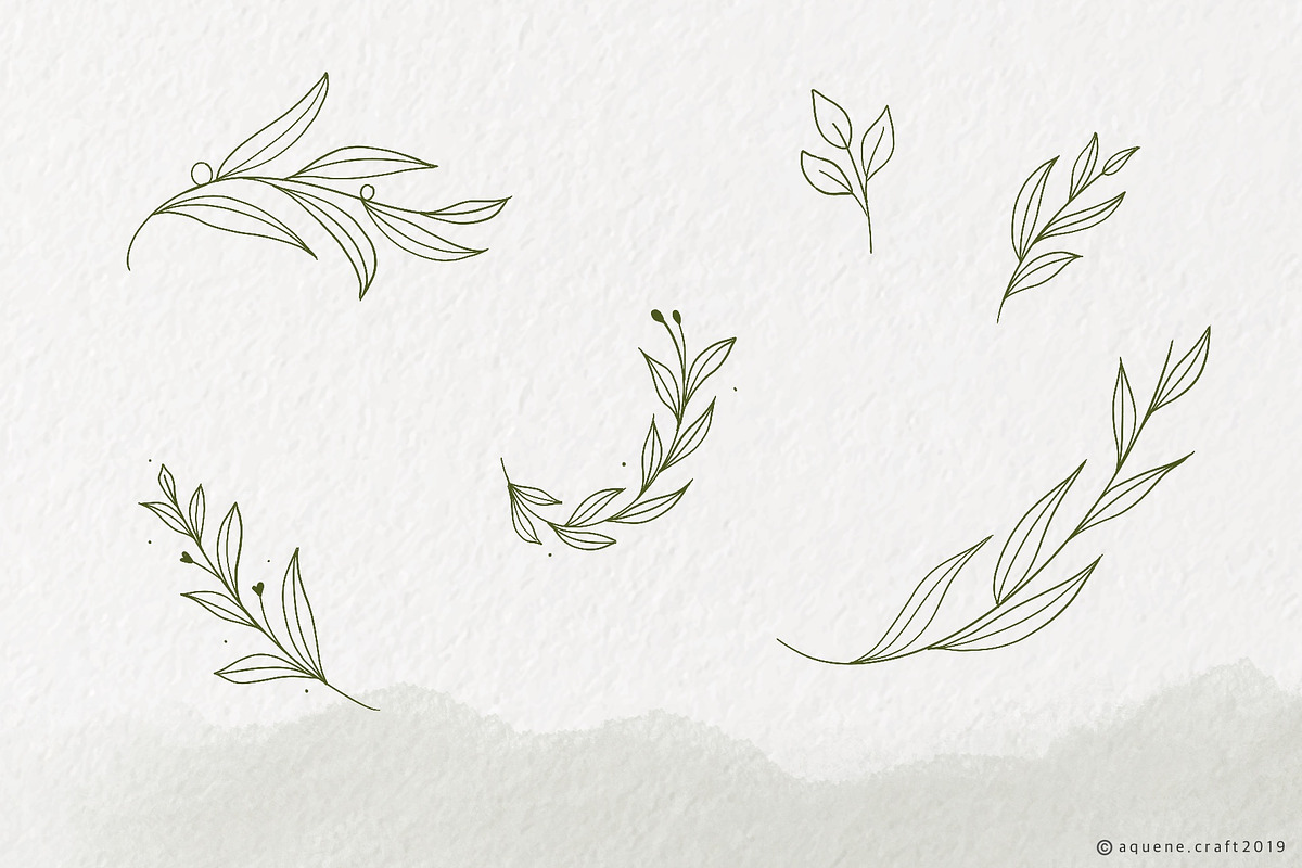 Line Drawing - Leaves, an Object Illustration by aquene (Photo 2 of 9)